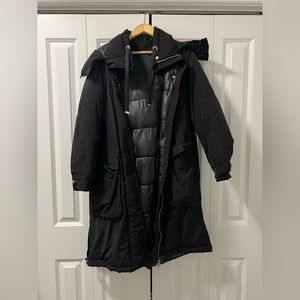 Zara longline puffer jacket